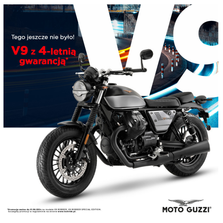Moto Guzzi V9 z 4-letnią gwarancją